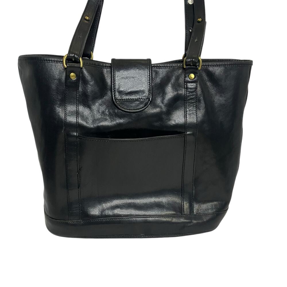 Brahmin Black Leather Tote Shoulder Bag - Picture 4 of 12